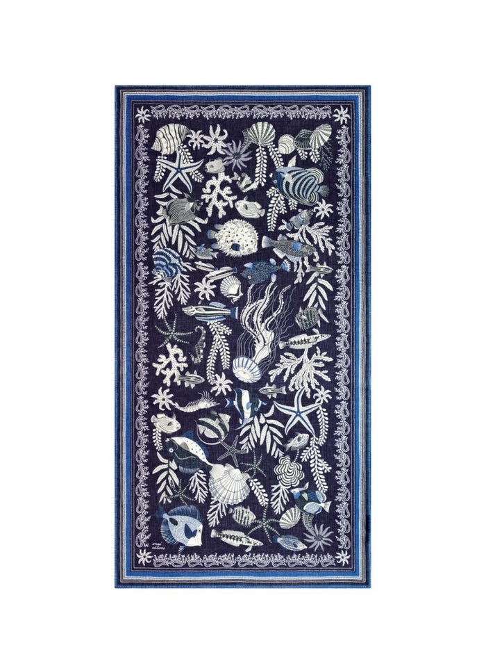 Scarf Inoui Editions Scarf 100 Neptune Bleu Marine O/S Apoella