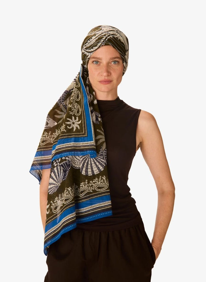 Scarf Inoui Editions Scarf 100 Neptune Khaki O/S Apoella