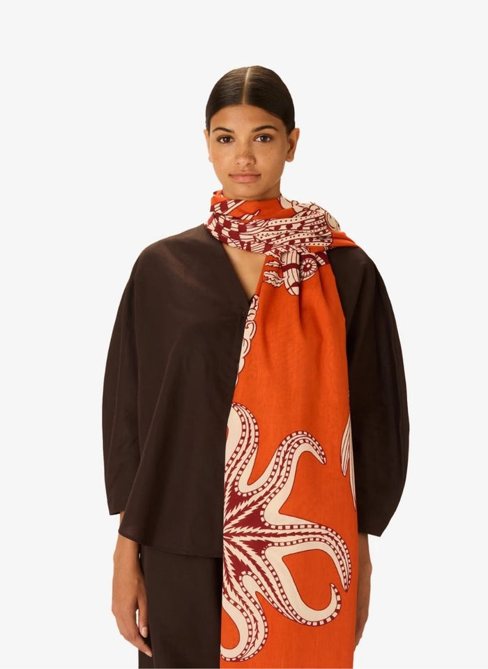 Scarf Inoui Editions Scarf 100 Vague Orange O/S Apoella