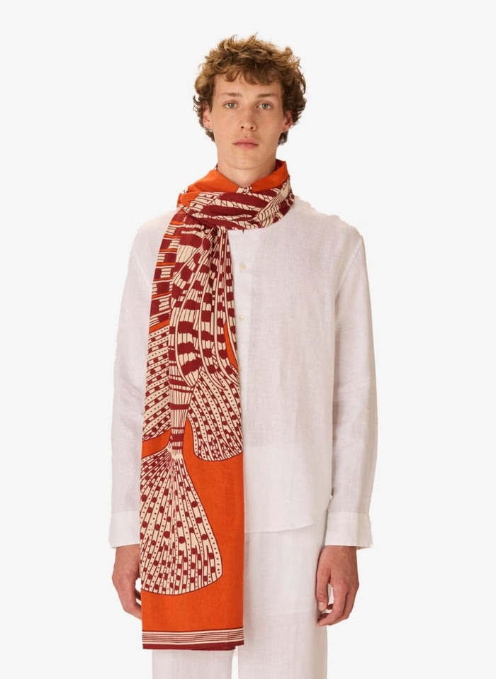 Scarf Inoui Editions Scarf 100 Vague Orange O/S Apoella