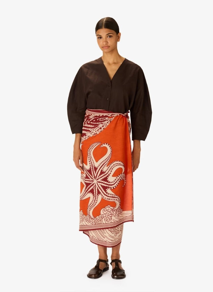 Scarf Inoui Editions Scarf 100 Vague Orange O/S Apoella