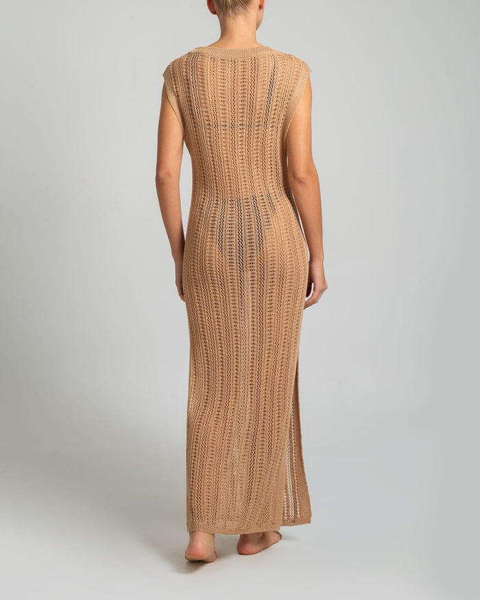 Dresses Stefania Frangista Sekoya Knit Long Dress Black Apoella
