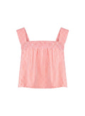 Tops APOELLA Selini Smocked Top Striped Peach Pink Apoella