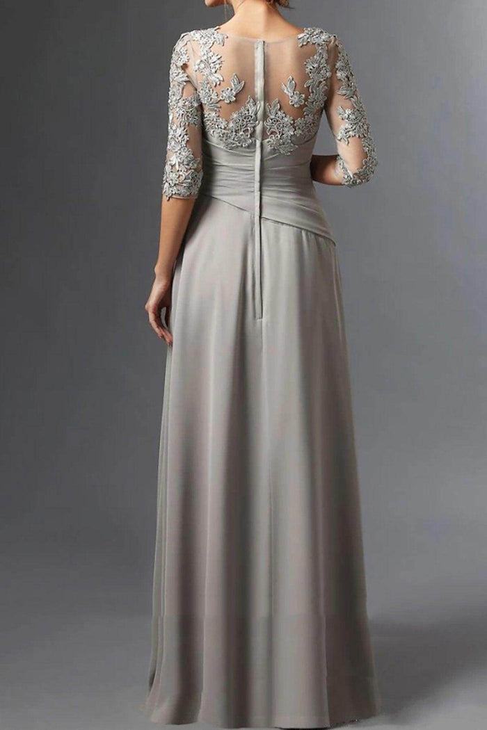 Sheath-Column Floor Length Chiffon Mother Dress CM0075 - COCOMELODY