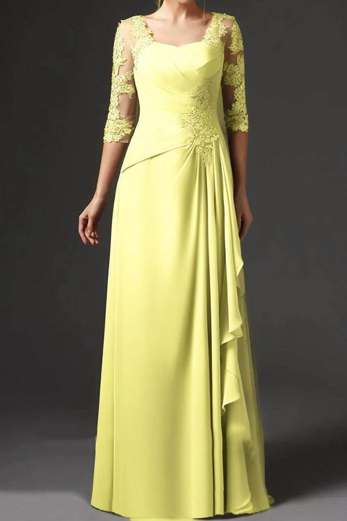 Sheath-Column Floor Length Chiffon Mother Dress CM0075 - COCOMELODY