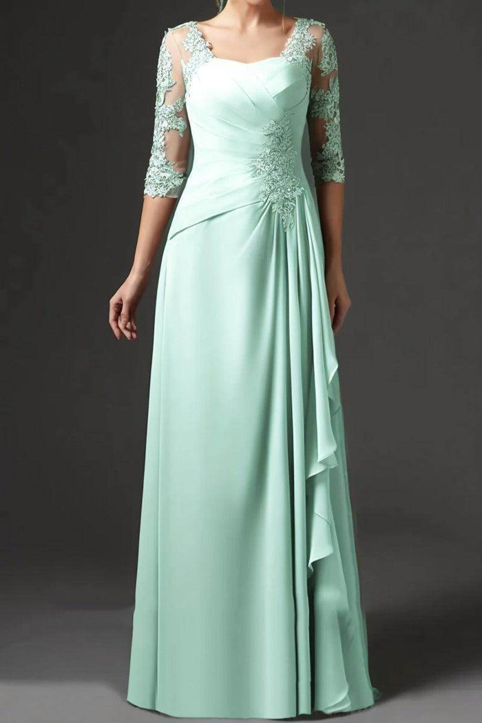 Sheath-Column Floor Length Chiffon Mother Dress CM0075 - COCOMELODY