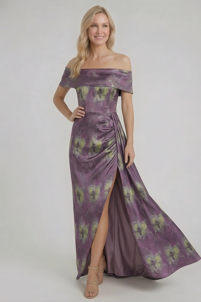 Sheath-Column Floor Length Jacquard Mother of the Bride Dress CM0420