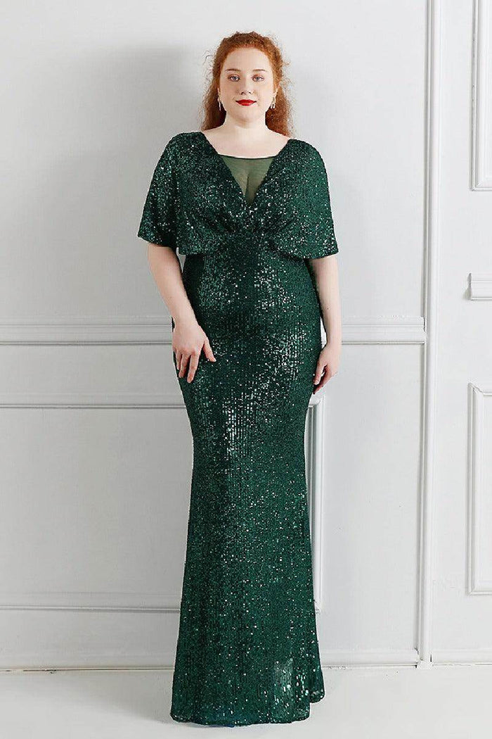 Sheath-column floor length sequined dress 646322132270 - COCOMELODY