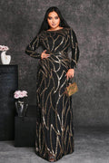 Sheath-column floor length sequined dress 830733471572 - COCOMELODY