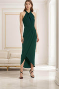 Sheath-Column High-Low Forged Chiffon Graduation Dresses CS0537 - COCOMELODY