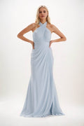Sheath-Column Maxi Chiffon Bridesmaid Dress CB0848 - COCOMELODY