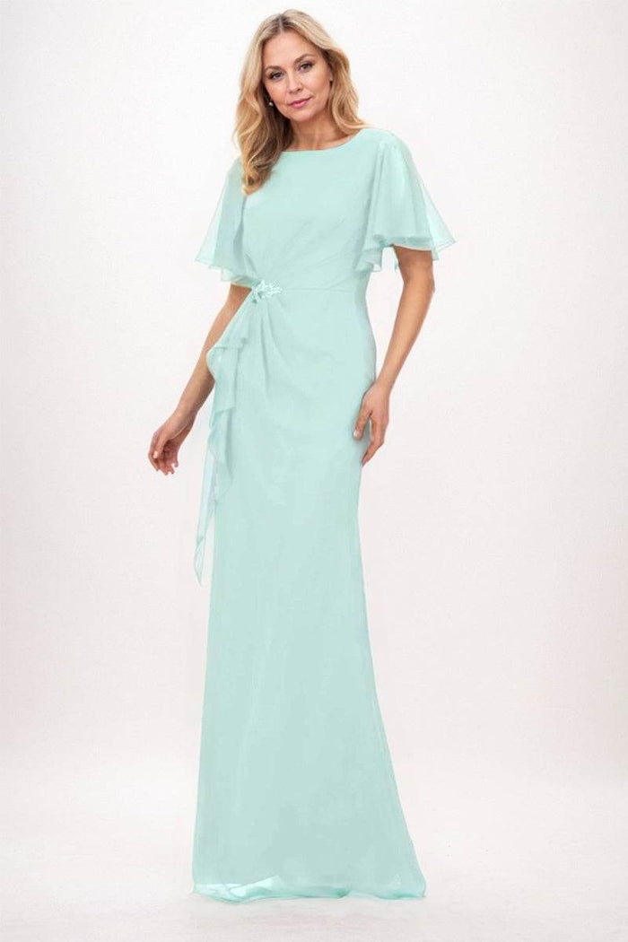 Sheath-Column Maxi Chiffon Mother Dress CM0250 - COCOMELODY
