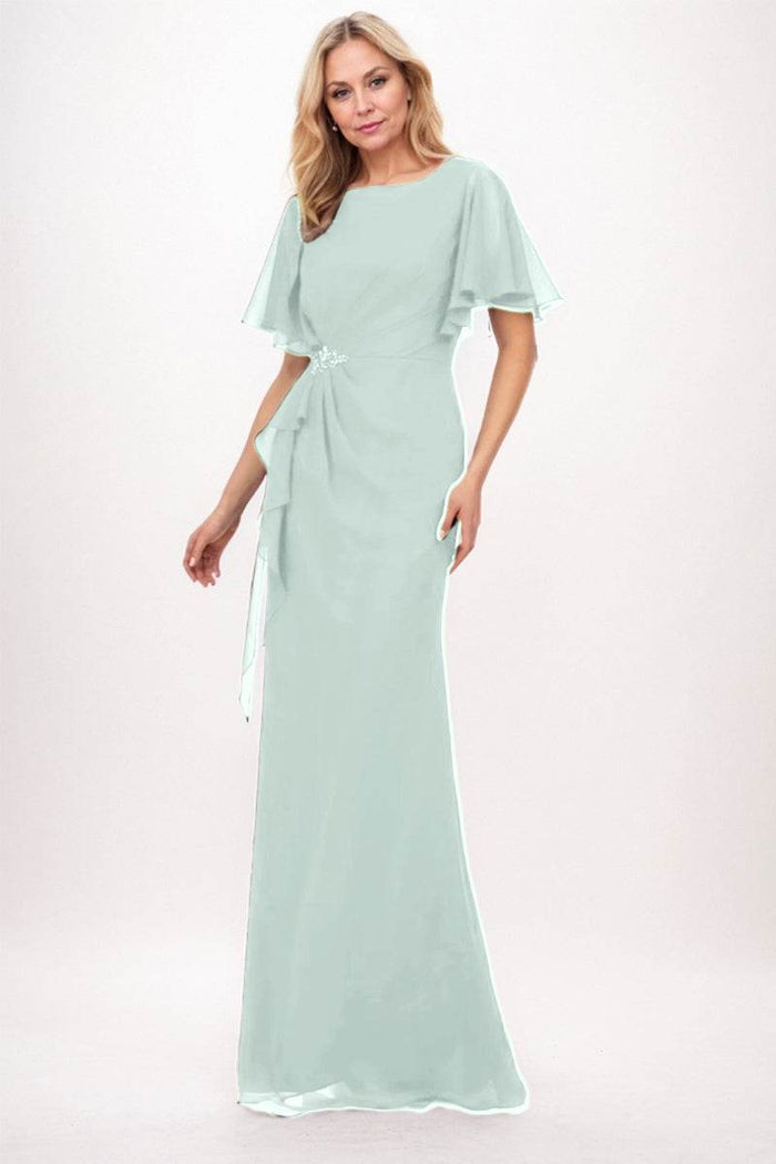 Sheath-Column Maxi Chiffon Mother Dress CM0250 - COCOMELODY
