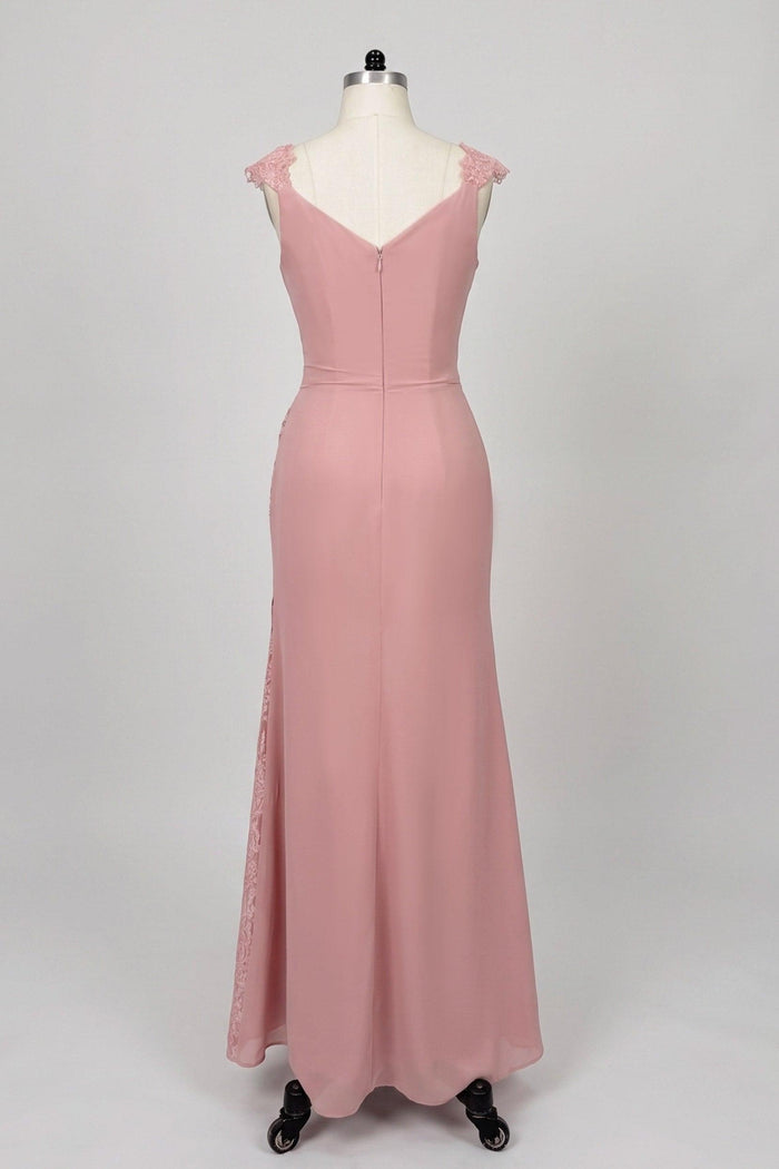 Sheath-Column Maxi Chiffon Mother Of The Bride Dress CM0275