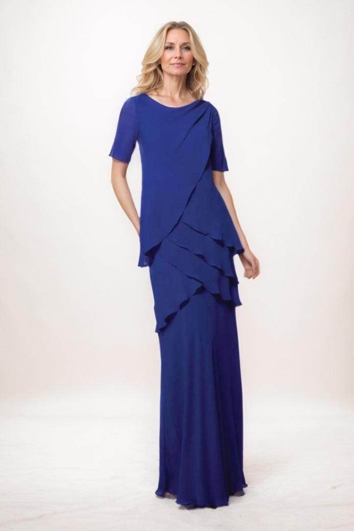 Sheath-Column Maxi Chiffon Mother Of The Bride Dress CM0305 - COCOMELODY