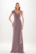 Sheath-Column Maxi Chiffon Mother Of The Bride Dress CM0312 - COCOMELODY