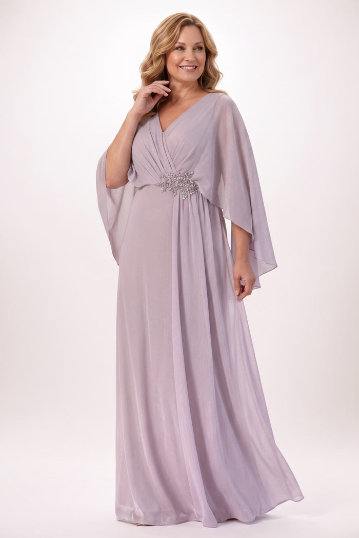 Sheath-Column Maxi Chiffon Mother of the Bride Dresses CM0389
