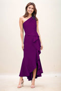 Sheath-Column Maxi Elastic Cloth Wedding Guest Dress CG0274 - COCOMELODY