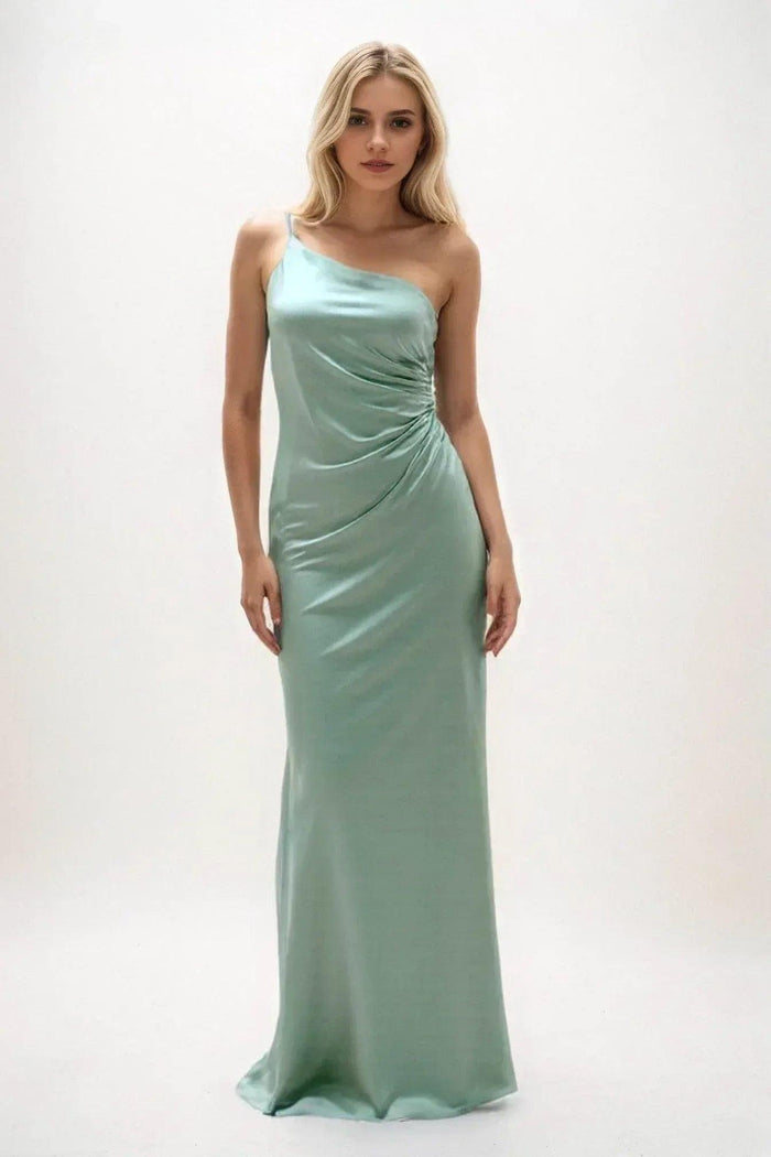 Sheath-Column Maxi Luxe Satin Dress CB0843CS - COCOMELODY