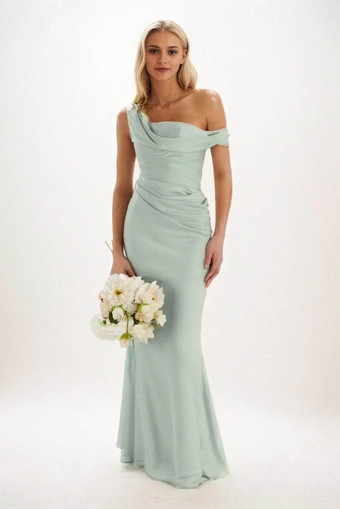 Sheath-Column Maxi Luxe Satin Dress CB0815CS - COCOMELODY