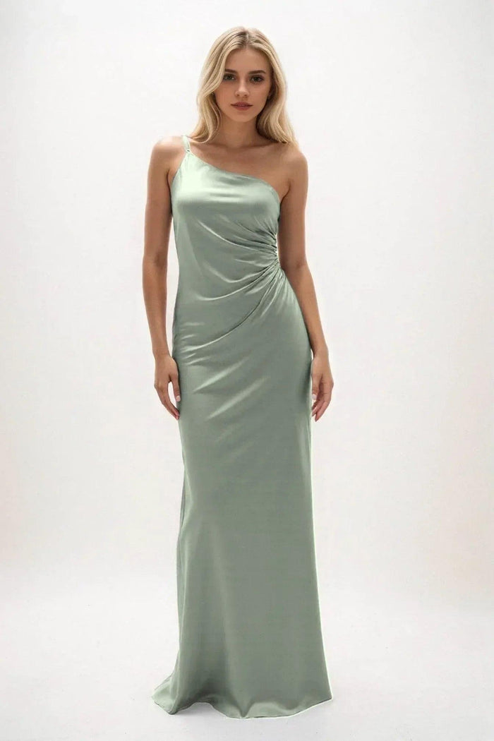 Sheath-Column Maxi Luxe Satin Dress CB0843CS - COCOMELODY