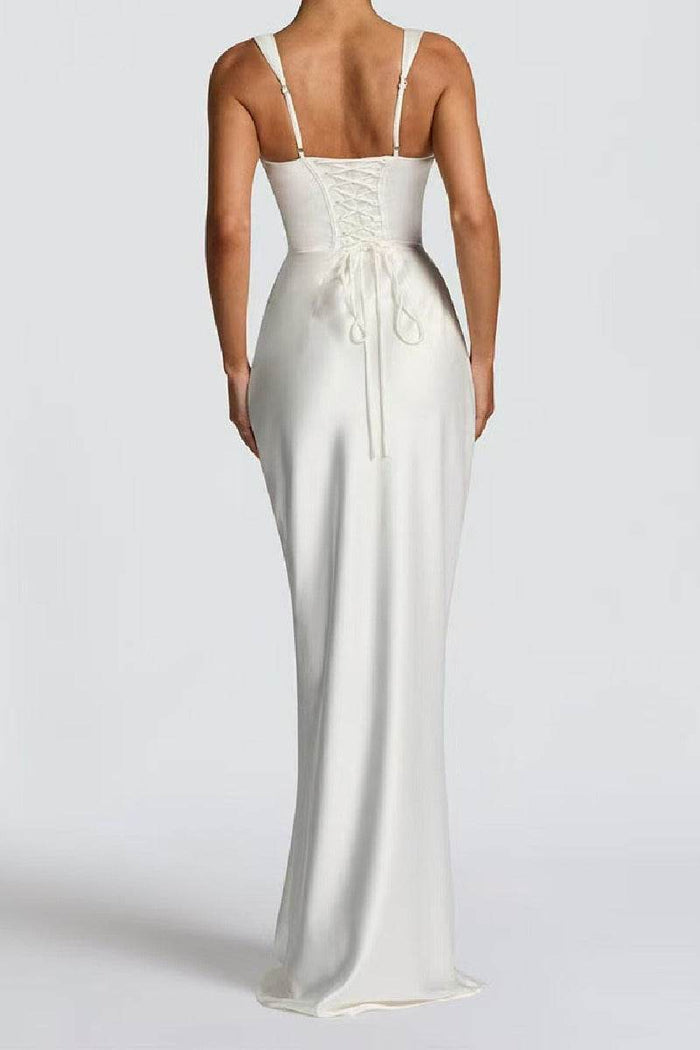 Sheath-Column Maxi Satin Formal Evening Dresses 971343877638 - COCOMELODY