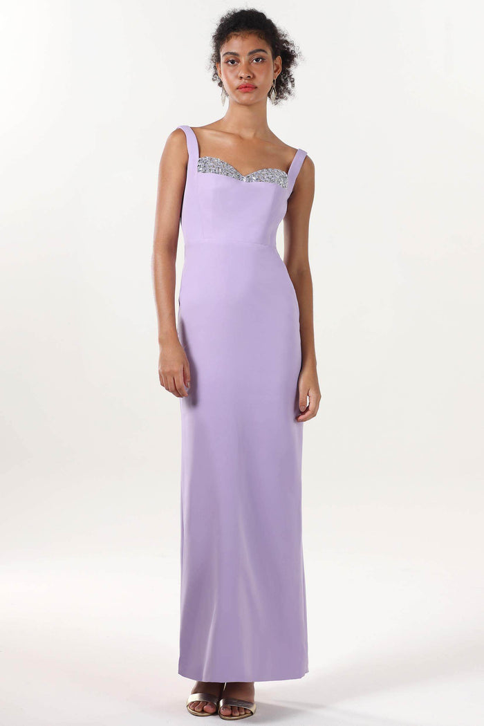 Sheath-Column Maxi Stretch Crepe Formal Dress CS0590 - COCOMELODY