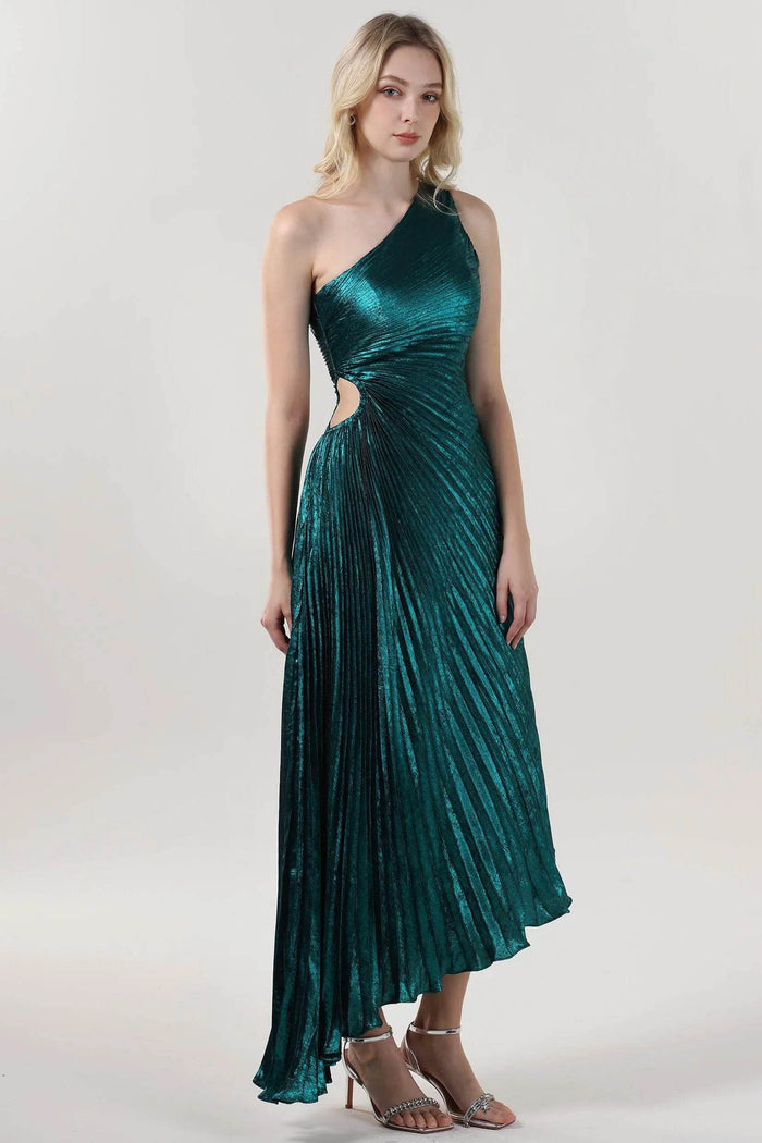 Sheath-Column Midi Metallic Formal Dress CS0644 - COCOMELODY