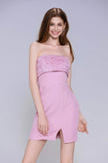 Sheath-Column Mini Elastic Cloth Homecoming Dress CS0970 - COCOMELODY