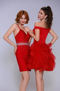 Sheath-Column Mini Stretch Crepe Homecoming Dress CS1023 - COCOMELODY
