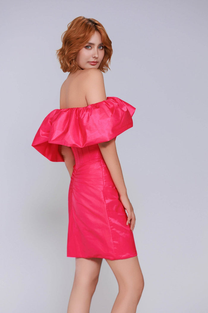 Sheath-Column Mini Taffeta Homecoming Dress CS0948 - COCOMELODY