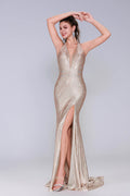 Sheath-Column Sweep-Brush Train Sequined Prom Dress CS1067 - COCOMELODY