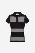 Sheer Striped Polo