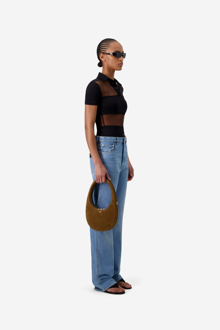 Sheer Striped Polo