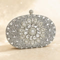 Shell full of diamonds glitter glass rhinestones wedding banquet dinner bag 736519933092