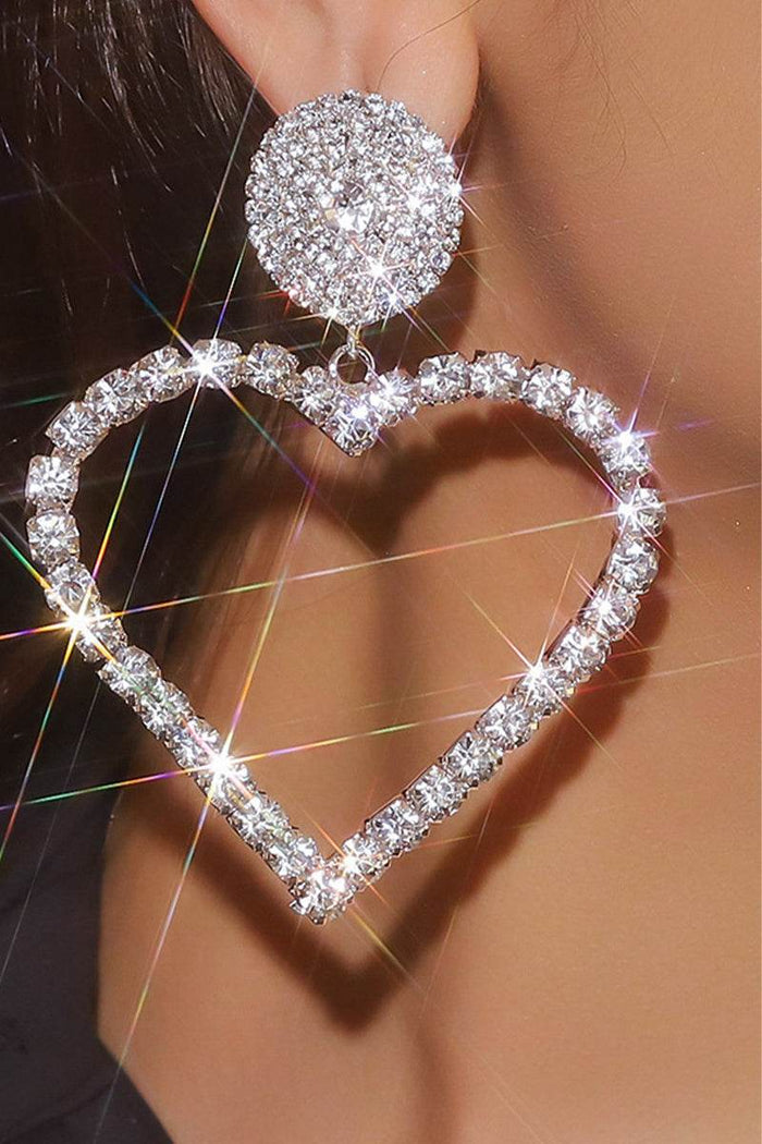 Shining Rhinestone Hoop Earrings 844539986822 - COCOMELODY
