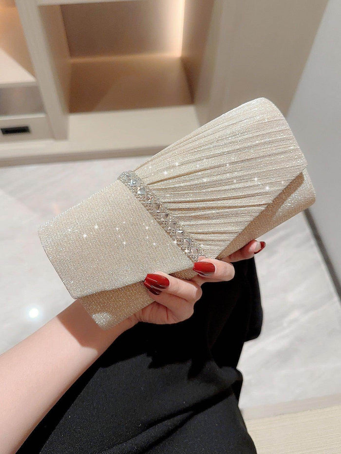 Shiny rhinestone small envelope bag 733171803996 - COCOMELODY