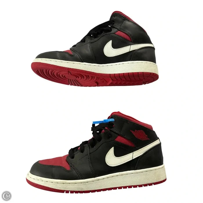 Shoes Luxury Designer By Jordan In Black & Red, Size: 6.5