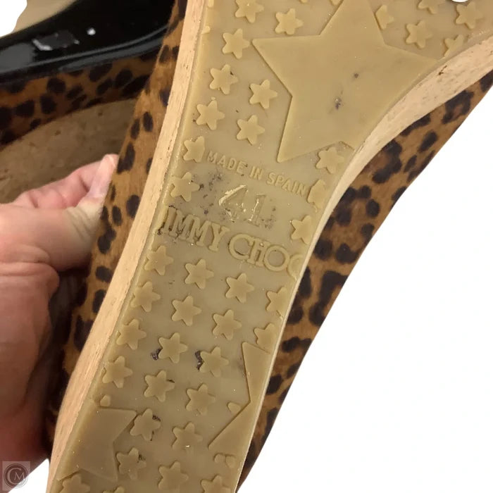 Shoes Luxury Designer By Jimmy Choo In Animal Print, Size: 41