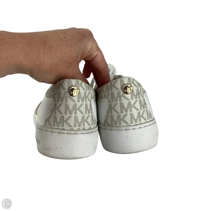 Shoes Sneakers By Michael By Michael Kors In Gold & White, Size: 8