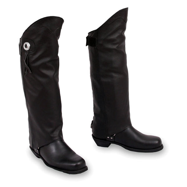 Short Chaps: *Short chaps*Zippered entry*Velcro strap*Concho detailing