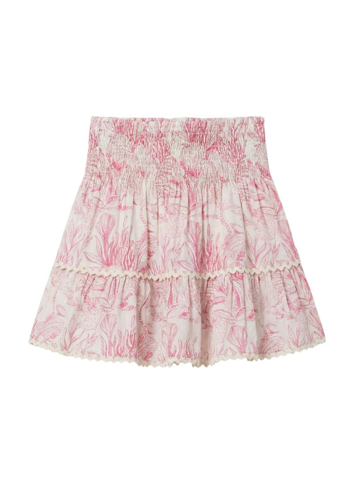 Skirts Marie Raxevsky Short Cotton Skirt Thalassa Pink Apoella