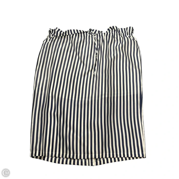 Skirt Midi By J. Crew In Blue & White, Size: 3x