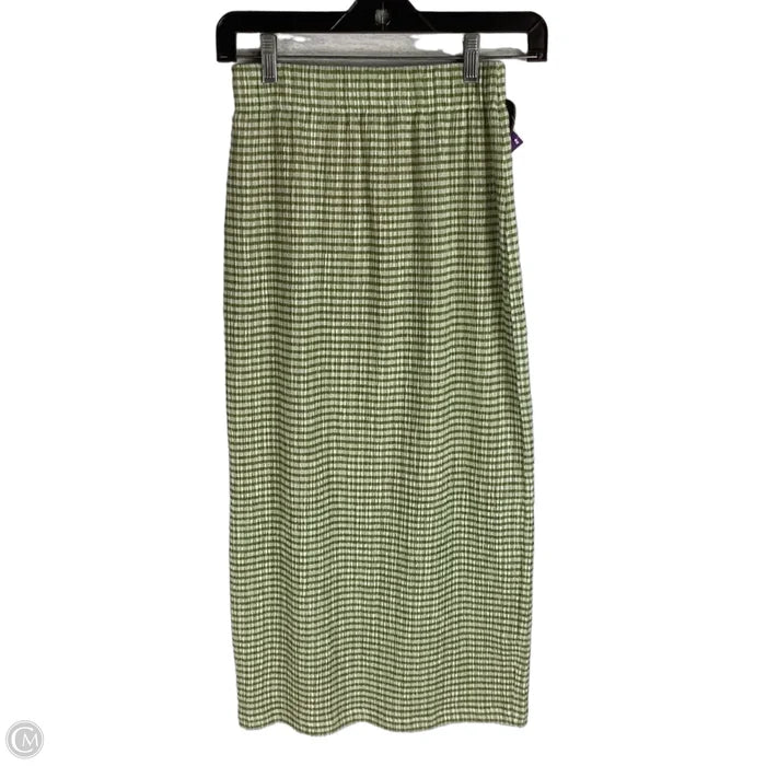 Skirt Midi By Vince In Green, Size: Xs