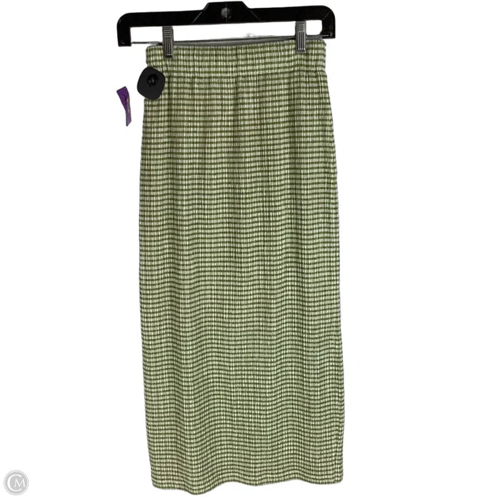 Skirt Midi By Vince In Green, Size: Xs
