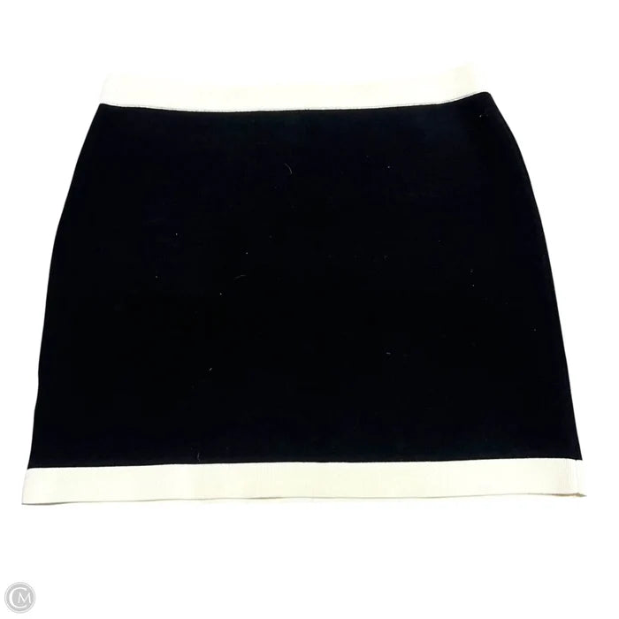 Skirt Mini & Short By Babaton In Black & Cream, Size: S