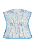 Kids Dresses Marie Raxevsky Sleeveless Pom Pom Caftan Thalassa Blue Apoella