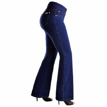 Slims Boot Cut Chambray: DescriptionOur knit denim is the most comfortable compression jean in the world