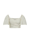 Tops APOELLA Sonia Crop Puff Sleeve Top White Apoella