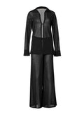 Set Stefania Frangista Spirit Knit Shirt/Pants Set Black Apoella